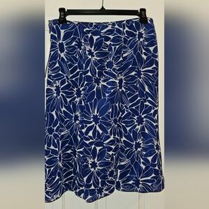 COLLECTIONS FOR LE SUIT Floral Print Skirt & 59" Matching Scarf sz Women's 8P